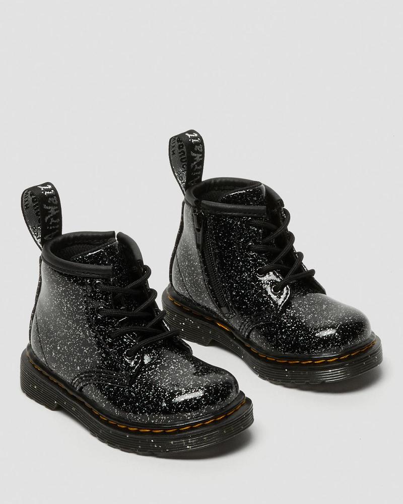 Dr Martens Infant 1460 Glitter Ankle Vrijetijdslaarzen Kinderen Zwart | NL 163YXF